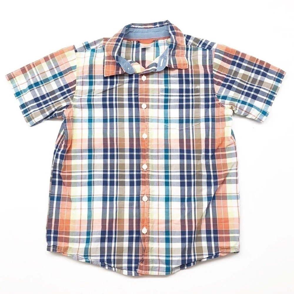 Gymboree plaid buttoned down shirt for boys